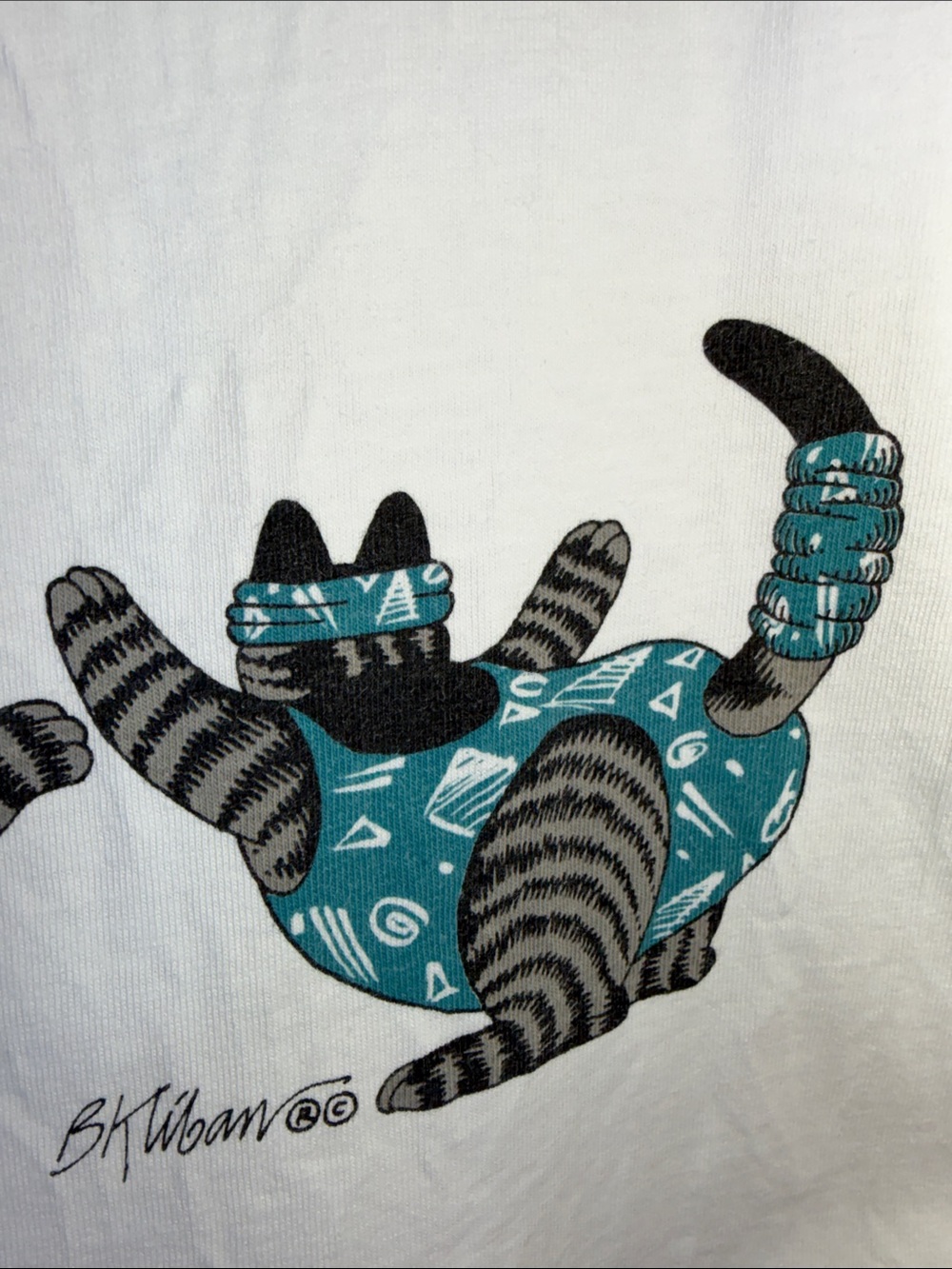 Vintage Kliban Cat Tank Top Feline Fitness Center Hawaii Women’s M Yoga Aerobics - Picture 12 of 15